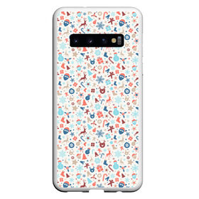 Чехол для Samsung Galaxy S10 с принтом Новогодняя Символика в Белгороде, Силикон | Область печати: задняя сторона чехла, без боковых панелей | christmas | merry christmas | дед мороз | ёлка | елочные шары | игрушки | новый год | подарок | праздник | рождество | с новым годом | санта клаус | снежинки | украшения