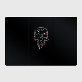 Магнитный плакат 3Х2 с принтом Skull Glitch в Белгороде, Полимерный материал с магнитным слоем | 6 деталей размером 9*9 см | bone | glitch | graffite | neon | skull | глитч | голова | граффити | кости | кость | неон | полосы | рисунок | человек | череп