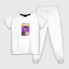 Детская пижама хлопок с принтом Genshin Impact в Белгороде, 100% хлопок |  брюки и футболка прямого кроя, без карманов, на брюках мягкая резинка на поясе и по низу штанин
 | genshin impact | девушки | милота | персонажи | рисунок