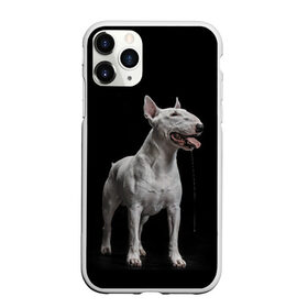 Чехол для iPhone 11 Pro матовый с принтом Bully в Белгороде, Силикон |  | bull terrier | dog | ears | eyes | fangs | jaw | muzzle | paws | saliva | tongue | бультерьер | глаза | клыки | лапы | нос | пасть | слюна | собака | уши | язык