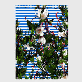 Скетчбук с принтом цветы в Белгороде, 100% бумага
 | 48 листов, плотность листов — 100 г/м2, плотность картонной обложки — 250 г/м2. Листы скреплены сверху удобной пружинной спиралью | девушкам | листочки | полоса | природа | цветы