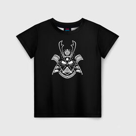Детская футболка 3D с принтом Грозный СаМурай в Белгороде, 100% гипоаллергенный полиэфир | прямой крой, круглый вырез горловины, длина до линии бедер, чуть спущенное плечо, ткань немного тянется | ghost of tsushima | грозный | игры | самурай | черный