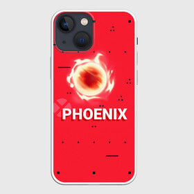 Чехол для iPhone 13 mini с принтом Phoenix в Белгороде,  |  | new year | phoenix | phoenix valorant | valorant | valorant новогодний | агент валорант. | агент феникс | валорант | валорант новогодний | валорант узор | валорант феникс | игрок феникс | нг | новый год | орнамент | паттерн