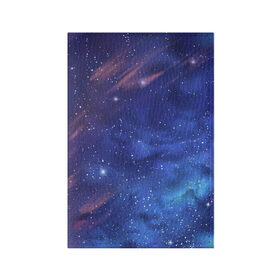 Обложка для паспорта матовая кожа с принтом Звёздное небо в Белгороде, натуральная матовая кожа | размер 19,3 х 13,7 см; прозрачные пластиковые крепления | арт | звезда | звёзды | космос | небо | ночное небо | ночь | облако | рисунок | сияние | туманность | яркие цвета
