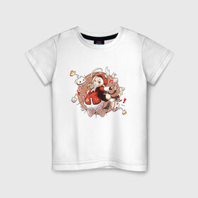 Детская футболка хлопок с принтом GENSHIN IMPACT в Белгороде, 100% хлопок | круглый вырез горловины, полуприлегающий силуэт, длина до линии бедер | game | genshin impact | genshin impact 2020 | аниме. | геншин импакт | геншин импакт карта | игра