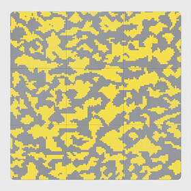 Магнитный плакат 3Х3 с принтом Ultimate Urban Camo в Белгороде, Полимерный материал с магнитным слоем | 9 деталей размером 9*9 см | 2021 | pantone | городской | желтый | камуфляж | пиксельный | урбан | цвет года
