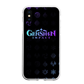 Чехол для iPhone XS Max матовый с принтом GENSHIN IMPACT в Белгороде, Силикон | Область печати: задняя сторона чехла, без боковых панелей | genshin impact | анемо | геншин импакт | гео | гидро | игры | крио | пиро | электро