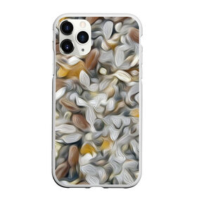 Чехол для iPhone 11 Pro Max матовый с принтом желто-серый каменный узор в Белгороде, Силикон |  | abstraction | pebbles | stones | texture | абстракция | галька | камни | мазки | текстура