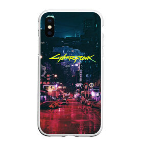 Чехол для iPhone XS Max матовый с принтом Cyberpunk 2077 в Белгороде, Силикон | Область печати: задняя сторона чехла, без боковых панелей | 2020 | cyberpunk 2077 | игры | киберпанк | тренды