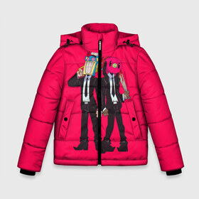 Зимняя куртка для мальчиков 3D с принтом Hazel & Cha-cha в Белгороде, ткань верха — 100% полиэстер; подклад — 100% полиэстер, утеплитель — 100% полиэстер | длина ниже бедра, удлиненная спинка, воротник стойка и отстегивающийся капюшон. Есть боковые карманы с листочкой на кнопках, утяжки по низу изделия и внутренний карман на молнии. 

Предусмотрены светоотражающий принт на спинке, радужный светоотражающий элемент на пуллере молнии и на резинке для утяжки | 5 | academy umbrella | cha cha | diego | hazel | klaus | vanya | академия амбрелла | ваня харгривз | диего | пятый | харгривз | хейзел | хейзел и чача | чача