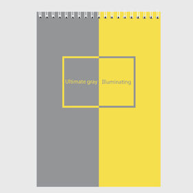 Скетчбук с принтом Ultimate Grey X Illuminating в Белгороде, 100% бумага
 | 48 листов, плотность листов — 100 г/м2, плотность картонной обложки — 250 г/м2. Листы скреплены сверху удобной пружинной спиралью | 2021 | color 2021 | illuminating | pantone | ultimate grey | желтый | золотой | минимализм | пантон | популярный цвет | серый | ультимэйт грэй | цвет 2021