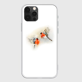 Чехол для iPhone 12 Pro Max с принтом Снегири в Белгороде, Силикон |  | животные | зима | новый год | птицы | снег | снегири