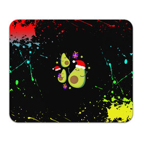 Коврик для мышки прямоугольный с принтом Новогодние Авокадо в Белгороде, натуральный каучук | размер 230 х 185 мм; запечатка лицевой стороны | авокадо | веган | еда блогеров | мемы | минимализм | прикольные картинки | прикольные надписи | растение | смешное авокадо | фрукт