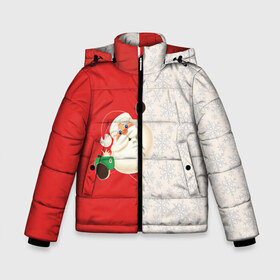 Зимняя куртка для мальчиков 3D с принтом Селфи Деда Мороза в Белгороде, ткань верха — 100% полиэстер; подклад — 100% полиэстер, утеплитель — 100% полиэстер | длина ниже бедра, удлиненная спинка, воротник стойка и отстегивающийся капюшон. Есть боковые карманы с листочкой на кнопках, утяжки по низу изделия и внутренний карман на молнии. 

Предусмотрены светоотражающий принт на спинке, радужный светоотражающий элемент на пуллере молнии и на резинке для утяжки | christmas | merry christmas | дед мороз | ёлка | зима | мороз | новый год | подарок | праздник | рождество | с новым годом | санта клаус | селфи | снегурочка | снежинки