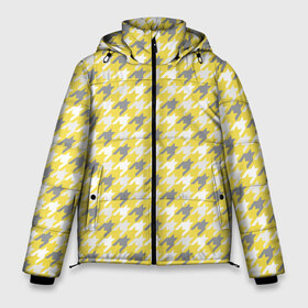 Мужская зимняя куртка 3D с принтом Ultimate Houndstooth в Белгороде, верх — 100% полиэстер; подкладка — 100% полиэстер; утеплитель — 100% полиэстер | длина ниже бедра, свободный силуэт Оверсайз. Есть воротник-стойка, отстегивающийся капюшон и ветрозащитная планка. 

Боковые карманы с листочкой на кнопках и внутренний карман на молнии. | 2021 | винтаж | гусиная лапка | орнамент | собачий клык | узор | цвет года