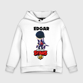 Детское худи Oversize хлопок с принтом BRAWL STARS EDGAR. в Белгороде, френч-терри — 70% хлопок, 30% полиэстер. Мягкий теплый начес внутри —100% хлопок | боковые карманы, эластичные манжеты и нижняя кромка, капюшон на магнитной кнопке | Тематика изображения на принте: 8 bit | brawl stars | byron | colette | crow | edgar | gale | leon | max | mr.p | sally leon | shark | virus 8 bit | werewolf leon | акула | байрон | берли | бравл старс | ворон | коллет | макс | оборотень | эдгар