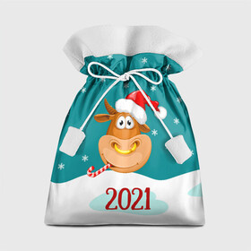 Подарочный 3D мешок с принтом 2021 Год быка в Белгороде, 100% полиэстер | Размер: 29*39 см | Тематика изображения на принте: 2021 | 7 января | bull | newyear | santa | бык | быки | бычок | год быка | дед мороз | корова | новогодние каникулы | новогодние праздники | новый 2021 | новый год | новый год 2021 | рождество | сани | санта | санта клаус