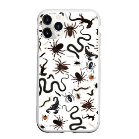 Чехол для iPhone 11 Pro Max матовый с принтом Жуткие насекомые в Белгороде, Силикон |  | арт | белый | живность | животные | жук | жуткие насекомые | жуть | змея | клоп | набор насекомых | опарыш | паразит | паук | пиявка | рисунок | сколопендра | скорпион | таракан | фон | червь | ядовитый