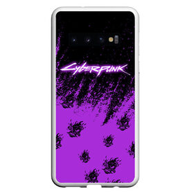 Чехол для Samsung Galaxy S10 с принтом Cyberpunk neon. в Белгороде, Силикон | Область печати: задняя сторона чехла, без боковых панелей | cd project red | cyberpunk 2077 | keanu reeves | samurai | киану ривз | киберпанк 2077 | самураи