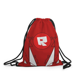 Рюкзак-мешок 3D с принтом Roblox | Роблокс в Белгороде, 100% полиэстер | плотность ткани — 200 г/м2, размер — 35 х 45 см; лямки — толстые шнурки, застежка на шнуровке, без карманов и подкладки | game | roblox | детский | знак | игра | красный | логотип | роблокс