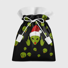 Подарочный 3D мешок с принтом Прощай 2021 Новогодний Пришелец 2022 в Белгороде, 100% полиэстер | Размер: 29*39 см | 2020 | 2021 | aliens | happy | new year | быка | гирлянда | дед мороз | елка | зеленый | игрушка | инопланетянин | клаус | нг | новый год | носок | перчатка | подарок | полосы | пришелец | рождество | с | санта | снег