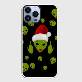 Чехол для iPhone 13 Pro Max с принтом Прощай 2021 Новогодний Пришелец 2022 в Белгороде,  |  | 2020 | 2021 | aliens | happy | new year | быка | гирлянда | дед мороз | елка | зеленый | игрушка | инопланетянин | клаус | нг | новый год | носок | перчатка | подарок | полосы | пришелец | рождество | с | санта | снег
