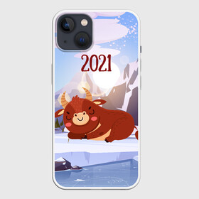 Чехол для iPhone 13 с принтом Спящий бык 2021 в Белгороде,  |  | 2021 | 7 января | bull | newyear | santa | бык | быки | бычок | год быка | дед мороз | корова | новогодние каникулы | новогодние праздники | новый 2021 | новый год | новый год 2021 | рождество | сани | санта | санта клаус