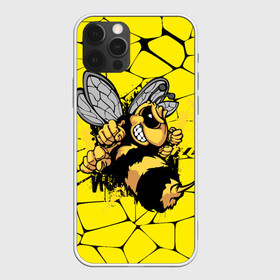 Чехол для iPhone 12 Pro с принтом Дикая пчела в Белгороде, силикон | область печати: задняя сторона чехла, без боковых панелей | дикая пчела | жало | мед | насекомые | опасность | соты | текстура | шершень