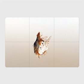 Магнитный плакат 3Х2 с принтом летящая сова рисунок в Белгороде, Полимерный материал с магнитным слоем | 6 деталей размером 9*9 см | Тематика изображения на принте: акварель | акварельный | арт | брызги | градиент | животные | звери | краска | крылья | момент | полет | потеки | рисунок | скетч | сова | филин