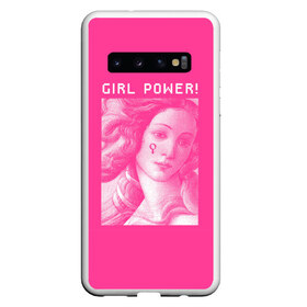 Чехол для Samsung Galaxy S10 с принтом Girl Power! в Белгороде, Силикон | Область печати: задняя сторона чехла, без боковых панелей | Тематика изображения на принте: fem | trend | venus | венера | давид | картина | леонардо да винчи | мона лиза | тренд