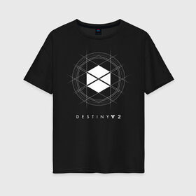 Женская футболка хлопок Oversize с принтом DESTINY, TITAN в Белгороде, 100% хлопок | свободный крой, круглый ворот, спущенный рукав, длина до линии бедер
 | beyond light | destiny | destiny 2 | titan | дестини | игры | титан