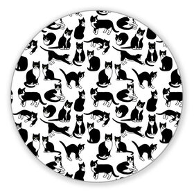 Коврик для мышки круглый с принтом Котики Чёрно-белые в Белгороде, резина и полиэстер | круглая форма, изображение наносится на всю лицевую часть | cat | cats | cosmos | kitten | mem | memes | rose | roses | глаза | глазки | киска | космос | кот | котёнок | котик | котики | котэ | котята | кошак | кошка | кошки | красивая | мем | мемчики | милая | прикольная | розы | светлая
