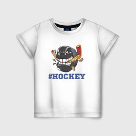Детская футболка 3D с принтом Хоккей в Белгороде, 100% гипоаллергенный полиэфир | прямой крой, круглый вырез горловины, длина до линии бедер, чуть спущенное плечо, ткань немного тянется | зима | зомби | игра | клюшка | коньки | лёд | спортсмен | хоккеист | хоккей | шайба