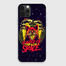 Чехол для iPhone 12 Pro Max с принтом Bearded cat from outer space в Белгороде, Силикон |  | hipster | retro | vintage | борода | бородатый | винтаж | глубокий | из космоса | космический | космический корабль | космос | кот | котик | кошка | нло | пародия | пришельцы | ретро | старые фильмы | ужастик