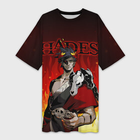 Платье-футболка 3D с принтом HADES ZAGREUS в Белгороде,  |  | aphrodite | artemis | athena | hade | hades | nyx. | poseidon | zagreus | zeus | афродита | загрей | зевс | игра hades | посейдон