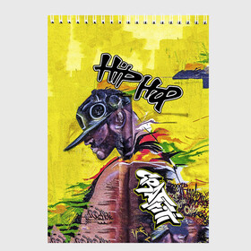 Скетчбук с принтом Граффити (HIP-HOP) в Белгороде, 100% бумага
 | 48 листов, плотность листов — 100 г/м2, плотность картонной обложки — 250 г/м2. Листы скреплены сверху удобной пружинной спиралью | hip hop | высказывание | граффити | детская | идея | манера | мемы | монстры | разные | рисунок | символ