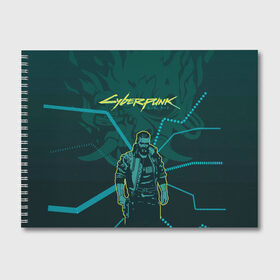 Альбом для рисования с принтом Cyberpunk 2077 в Белгороде, 100% бумага
 | матовая бумага, плотность 200 мг. | a game | cyberpunk 2077 | игра | стиль