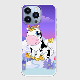 Чехол для iPhone 13 Pro с принтом Милый бык в Белгороде,  |  | 2021 | 7 января | bull | newyear | santa | бык | быки | бычок | год быка | дед мороз | корова | новогодние каникулы | новогодние праздники | новый 2021 | новый год | новый год 2021 | рождество | сани | санта | санта клаус