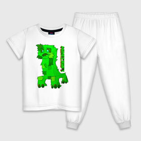 Детская пижама хлопок с принтом Minecraft в Белгороде, 100% хлопок |  брюки и футболка прямого кроя, без карманов, на брюках мягкая резинка на поясе и по низу штанин
 | Тематика изображения на принте: minecraft | алекс | белый | блоки | ведьма | взрывчатка | визера | волк | гаст | добывать | дракон | зеленый куб | зомби | игра | крафт | крипер | кубики | лошадка | майн | майнкрафт | манкрафт | овечка | оцелот