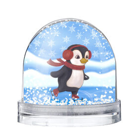 Снежный шар с принтом Пингвинчик на коньках в Белгороде, Пластик | Изображение внутри шара печатается на глянцевой фотобумаге с двух сторон | Тематика изображения на принте: 2021 | зима | коньки | лёд | милый | новый год | пингвин | снег | снежинки | фигурное катание