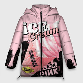 Женская зимняя куртка 3D с принтом BLACKPINK ICE CREAM в Белгороде, верх — 100% полиэстер; подкладка — 100% полиэстер; утеплитель — 100% полиэстер | длина ниже бедра, силуэт Оверсайз. Есть воротник-стойка, отстегивающийся капюшон и ветрозащитная планка. 

Боковые карманы с листочкой на кнопках и внутренний карман на молнии | black pink | blackpink | ice cream | k pop | блэкпинк | дженни | джису | к поп | лиса | розэ