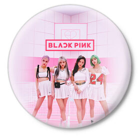 Значок с принтом BLACKPINK в Белгороде,  металл | круглая форма, металлическая застежка в виде булавки | black pink | blackpink | k pop | блэкпинк | дженни | джису | к поп | лиса | розэ