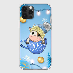 Чехол для iPhone 12 Pro Max с принтом Милый бычок в кружке 2021 в Белгороде, Силикон |  | 2021 | 7 января | bull | newyear | santa | бык | быки | бычок | год быка | дед мороз | корова | новогодние каникулы | новогодние праздники | новый 2021 | новый год | новый год 2021 | рождество | сани | санта | санта клаус