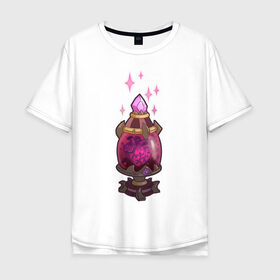 Мужская футболка хлопок Oversize с принтом TRDGARPG, Worthy Heart hunter, концепт арт, грааль, сердце, сосуд в Белгороде, 100% хлопок | свободный крой, круглый ворот, “спинка” длиннее передней части | Тематика изображения на принте: 
