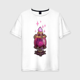 Женская футболка хлопок Oversize с принтом TRDGARPG, Worthy Heart hunter, концепт арт, грааль, сердце, сосуд в Белгороде, 100% хлопок | свободный крой, круглый ворот, спущенный рукав, длина до линии бедер
 | 