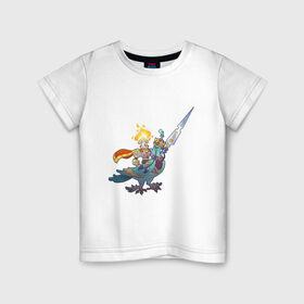 Детская футболка хлопок с принтом TRDGARPG, Worthy Heart hunter, концепт арт, Всадник, персонаж в Белгороде, 100% хлопок | круглый вырез горловины, полуприлегающий силуэт, длина до линии бедер | 