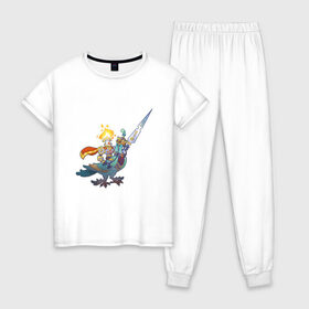 Женская пижама хлопок с принтом TRDGARPG, Worthy Heart hunter, концепт арт, Всадник, персонаж в Белгороде, 100% хлопок | брюки и футболка прямого кроя, без карманов, на брюках мягкая резинка на поясе и по низу штанин | 