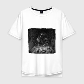 Мужская футболка хлопок Oversize с принтом TRDGARPG, ratking, мышиный король, нуар в Белгороде, 100% хлопок | свободный крой, круглый ворот, “спинка” длиннее передней части | Тематика изображения на принте: 
