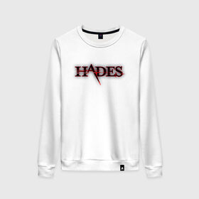 Женский свитшот хлопок с принтом Hades Logo (Z) в Белгороде, 100% хлопок | прямой крой, круглый вырез, на манжетах и по низу широкая трикотажная резинка  | 