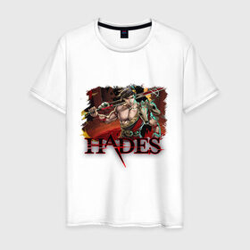 Мужская футболка хлопок с принтом Hades Zagreus (Z) в Белгороде, 100% хлопок | прямой крой, круглый вырез горловины, длина до линии бедер, слегка спущенное плечо. | Тематика изображения на принте: 